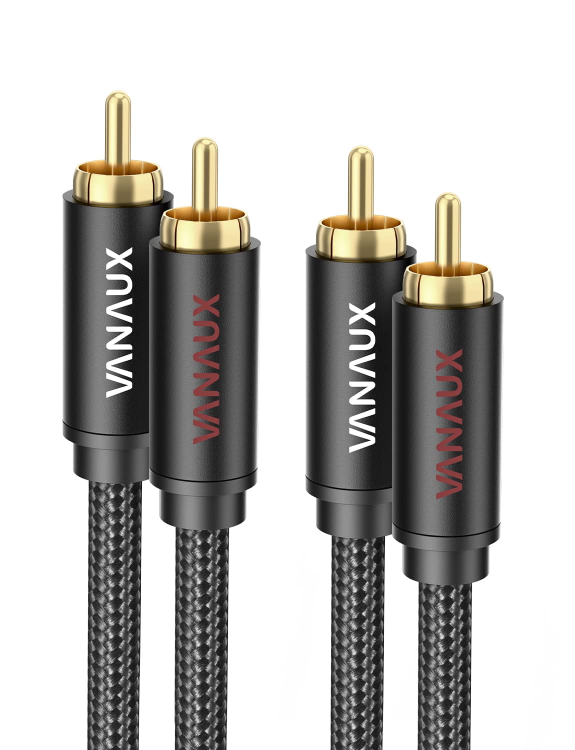 Amazon | RCA ケーブル VANAUX 2RCA to 2RCA赤/白 オーディオケーブル